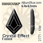 Swarovski Kite Flat Back No-Hotfix (2771) 6.4x4.2mm - Crystal Effect With Platinum Foiling