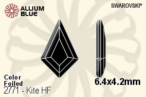 施华洛世奇 Kite 熨底平底石 (2771) 6.4x4.2mm - 颜色 铝质水银底