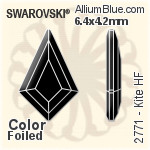 施華洛世奇 Kite 熨底平底石 (2771) 8.6x5.6mm - 顏色（半塗層） 鋁質水銀底