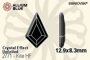 スワロフスキー Kite ラインストーン ホットフィックス (2771) 12.9x8.3mm - クリスタル エフェクト 裏面にホイル無し