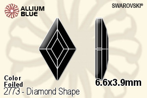 Swarovski Diamond Shape Flat Back No-Hotfix (2773) 6.6x3.9mm - Color With Platinum Foiling