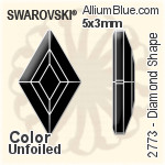施華洛世奇 Diamond Shape 平底石 (2773) 5x3mm - 顏色 無水銀底