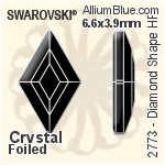 施華洛世奇 Diamond Shape 熨底平底石 (2773) 9.9x5.9mm - 顏色（半塗層） 鋁質水銀底