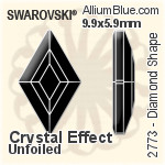 施華洛世奇 Diamond Shape 平底石 (2773) 6.6x3.9mm - 顏色 無水銀底