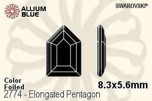 SWAROVSKI 2774 8.3X5.6MM BLACK DIAMOND F