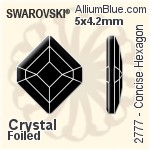 スワロフスキー Pear ラインストーン (2303) 8x5mm - クリスタル エフェクト 裏面プラチナフォイル