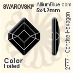 Swarovski Concise Hexagon Flat Back No-Hotfix (2777) 5x4.2mm - Color Unfoiled