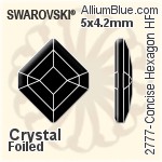 Swarovski Raindrop Flat Back Hotfix (2304) 10x2.8mm - Clear Crystal With Aluminum Foiling