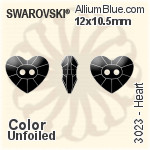施華洛世奇 梨形 手縫石 (3230) 12x7mm - 顏色 白金水銀底