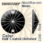 施华洛世奇 卫星 手缝石 (3200) 10mm - 颜色（半涂层） 无水银底
