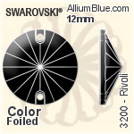 施华洛世奇 卫星 手缝石 (3200) 12mm - 颜色（半涂层） 无水银底