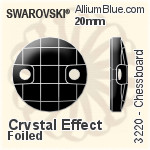 施華洛世奇 棋盤 手縫石 (3220) 20mm - 顏色 無水銀底