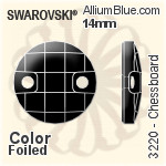 施華洛世奇 棋盤 手縫石 (3220) 14mm - 顏色 無水銀底