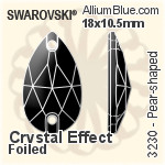 施華洛世奇 衛星 手縫石 (3200) 12mm - 透明白色 白金水銀底