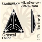スワロフスキー Slim Triangle ソーオンストーン (3271) 25x28.7mm - カラー 裏面にホイル無し