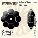 Swarovski Margarita Sew-on Stone (3700) 10mm - Crystal Effect Unfoiled
