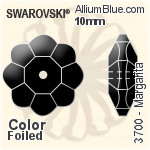 Swarovski Margarita Sew-on Stone (3700) 10mm - Clear Crystal Unfoiled