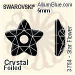 施华洛世奇 Star Flower 手缝石 (3754) 5mm - 颜色 白金水银底