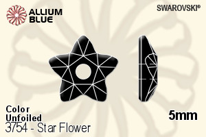 Swarovski Star Flower Sew-on Stone (3754) 5mm - Color Unfoiled