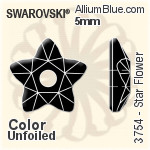 Swarovski Star Flower Sew-on Stone (3754) 7mm - Clear Crystal With Platinum Foiling