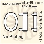 Swarovski Cushion Cut Settings (4470/S) 18mm - No Plating