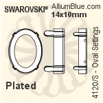 Swarovski Oval Settings (4120/S) 8x6mm - No Plating