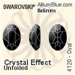 Swarovski Oval Fancy Stone (4120) 8x6mm - Crystal Effect Unfoiled