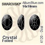 施華洛世奇XILION施亮橢圓形 花式石 (4128) 8x6mm - 透明白色 白金水銀底