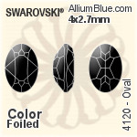 Swarovski Oval Fancy Stone (4120) 4x2.7mm - Color With Platinum Foiling