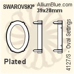 Swarovski Oval Settings (4127/S) 39x28mm - Plated