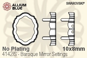 Swarovski Baroque Mirror Settings (4142/S) 10x8mm - No Plating