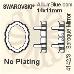 Swarovski Baroque Mirror Settings (4142/S) 10x8mm - Plated