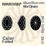 スワロフスキー Octagon ファンシーストーン (4610) 18x13mm - カラー 裏面プラチナフォイル