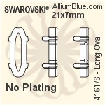Swarovski Long Oval Settings (4161/S) 21x7mm - Plated