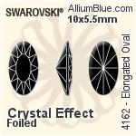 Swarovski Elongated Oval Fancy Stone (4162) 14x7.5mm - Crystal Effect With Platinum Foiling