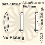 Swarovski Navette Settings (4200/S) 48x13mm - No Plating
