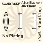 Swarovski Navette Settings (4200/S) 48x13mm - No Plating