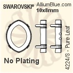 Swarovski Pure Leaf Settings (4224/S) 23x18mm - Plated