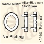 Swarovski Pure Leaf Settings (4224/S) 14x11mm - No Plating