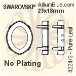 Swarovski Pure Leaf Settings (4224/S) 23x18mm - No Plating
