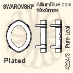 Swarovski Pure Leaf Settings (4224/S) 14x11mm - No Plating