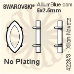 スワロフスキー XILION Navetteファンシーストーン石座 (4228/S) 5x2.5mm - メッキなし