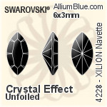 Swarovski XILION Navette Fancy Stone (4228) 6x3mm - Crystal Effect Unfoiled