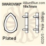 Swarovski Pear Settings (4320/S) 14x10mm - No Plating