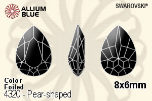 SWAROVSKI 4320 8X6MM BLACK DIAMOND F