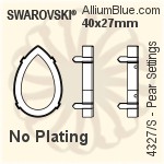 施華洛世奇 馬眼形花式石爪托 (4200/S) 35x9.5mm - 無鍍層