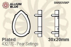 Swarovski Pear Settings (4327/S) 30x20mm - Plated
