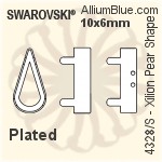 Swarovski XILION Square Fancy Stone (4428) 3mm - Color With Platinum Foiling