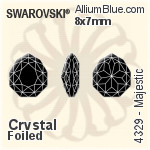 Swarovski Majestic Fancy Stone (4329) 8x7mm - Clear Crystal With Platinum Foiling