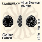 Swarovski Majestic Fancy Stone (4329) 10x8.7mm - Color (Half Coated) Unfoiled